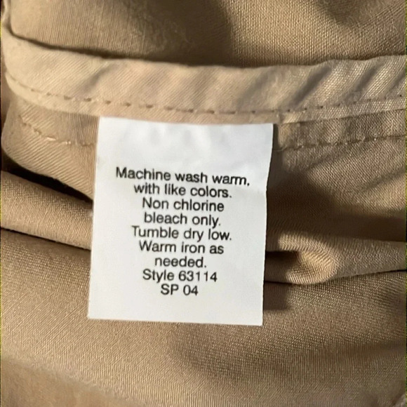 J Crew Woman’s size 14 Khaki skirt with Blue/Yellow Stripe Detail Ribbon - Picture 9 of 9